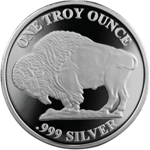 one troy ounce .999 silver coin