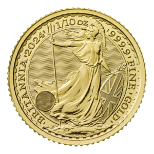 britannia 2024 1/10 oz fine gold coin