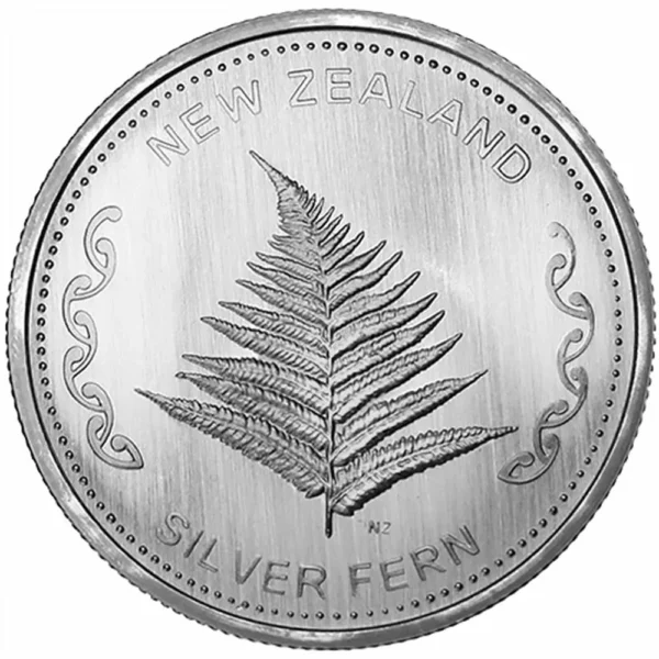 1 OZ NEW ZEALAND SILVER FERN COIN - Image 3